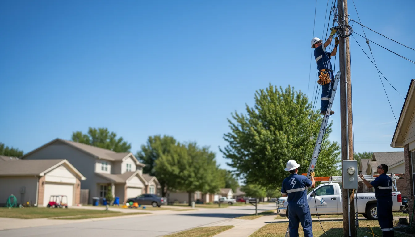 Residential electrician providing installation services in Jonesville, TX